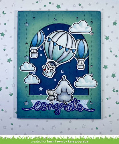 Dotted Moon And Stars Backdrop: Portrait Lawn Cuts