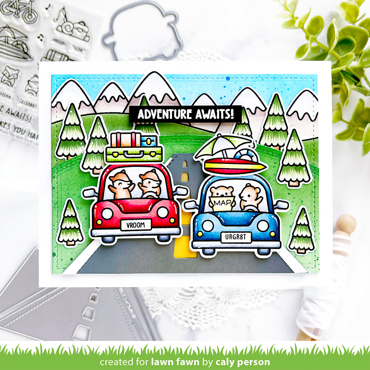 Car Critters Road Trip Add-On Stamp Set