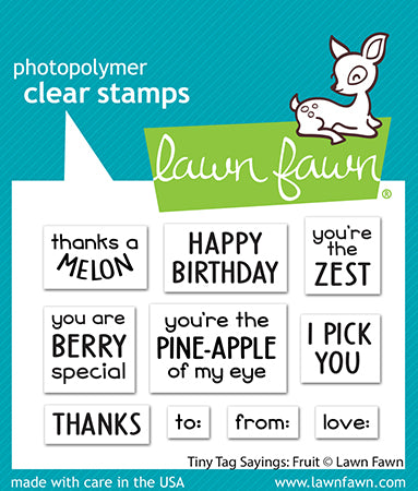 Tiny Tags Sayings: Fruit Stamp Set