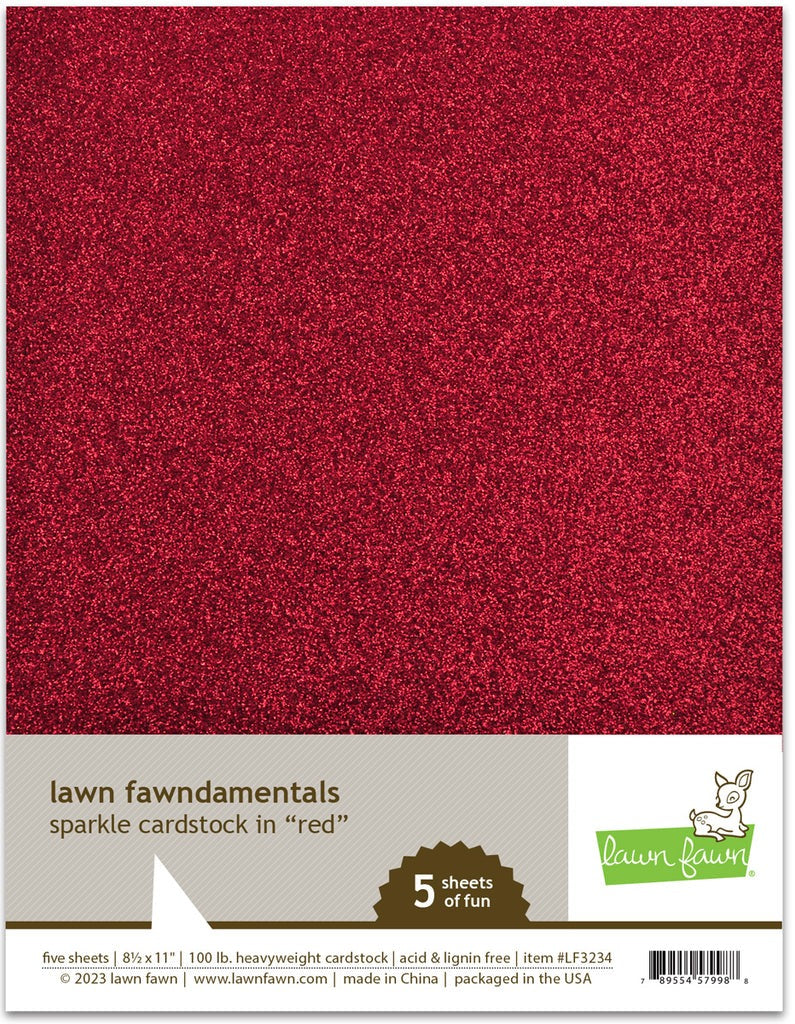 8.5 x 11 Sparkle Cardstock - Red