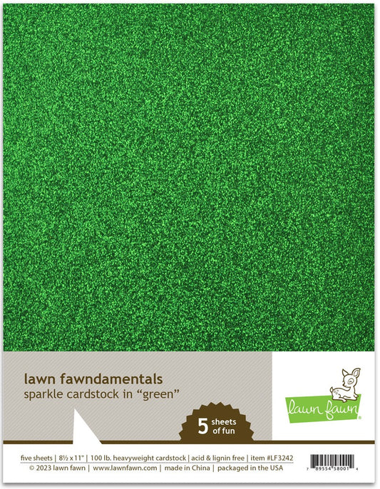 8.5 x 11 Sparkle Cardstock Green