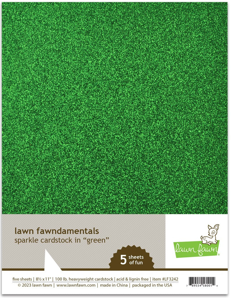 8.5 x 11 Sparkle Cardstock - Green