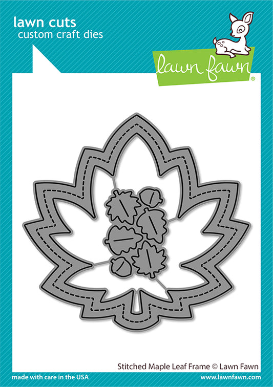 Stitched Maple Leaf Frame Lawn Cuts