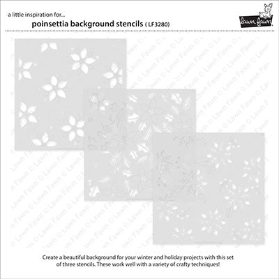 Poinsettia Background Stencils