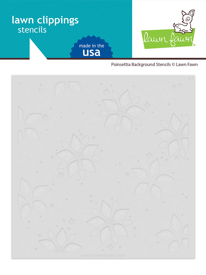 Poinsettia Background Stencils