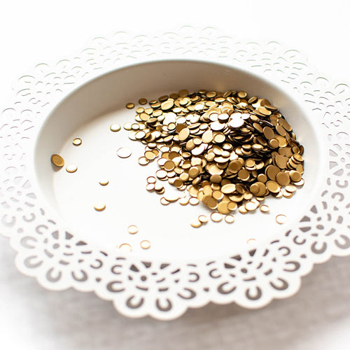 Matte Gold Confetti