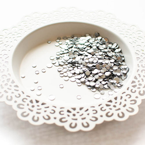 Matte Silver Confetti