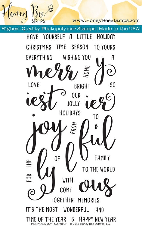 Merry and Joy Stamp Set