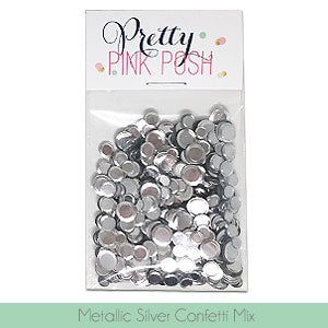 Metallic Silver Confetti Mix