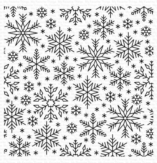 Snowflake Flurry Background Stamp