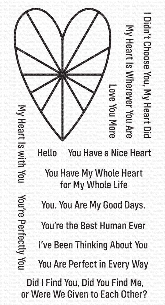 Heart Burst Hellos Stamp Set