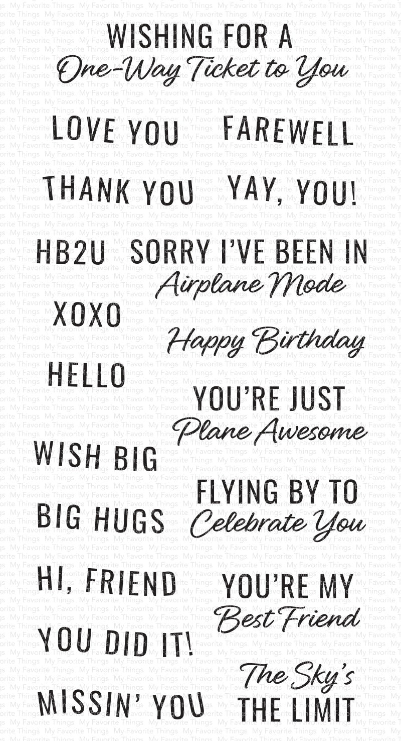 Plane and Simple Sentiments Stamp Set