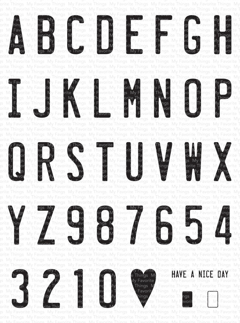 Vanity License Plate Stamp Set