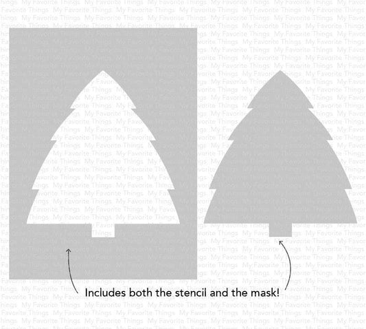 Christmas Tree Background Stencil