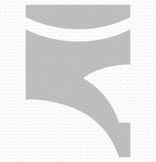Rolling Hills Scene Stencil