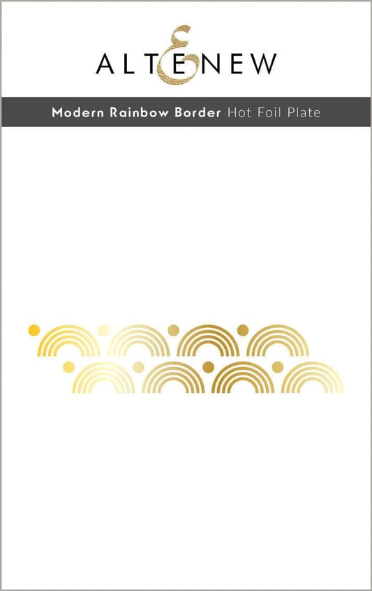 Modern Rainbow Border Hot Foil Plate