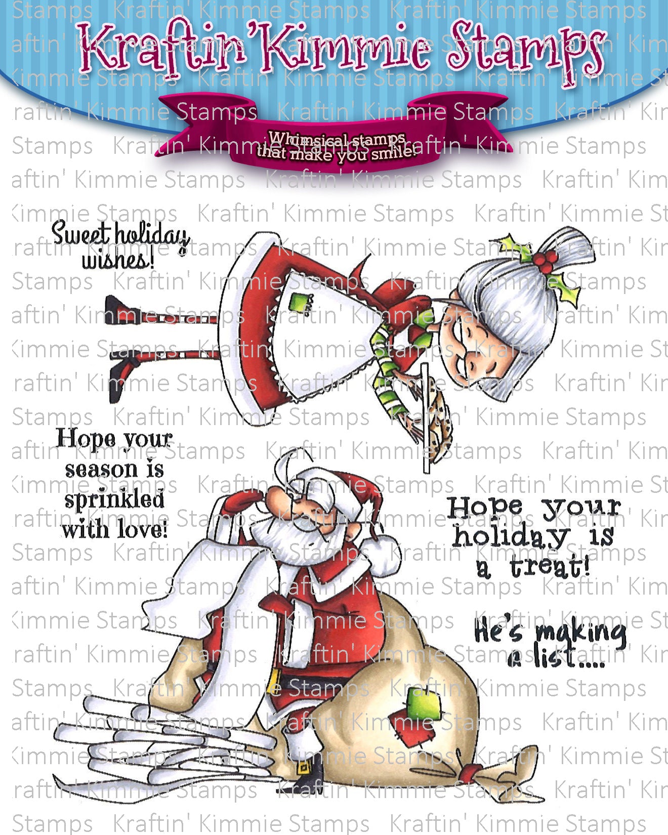 Mr. & Mrs. Claus Stamp Set