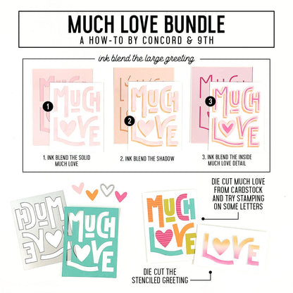 Much Love Stencil Set