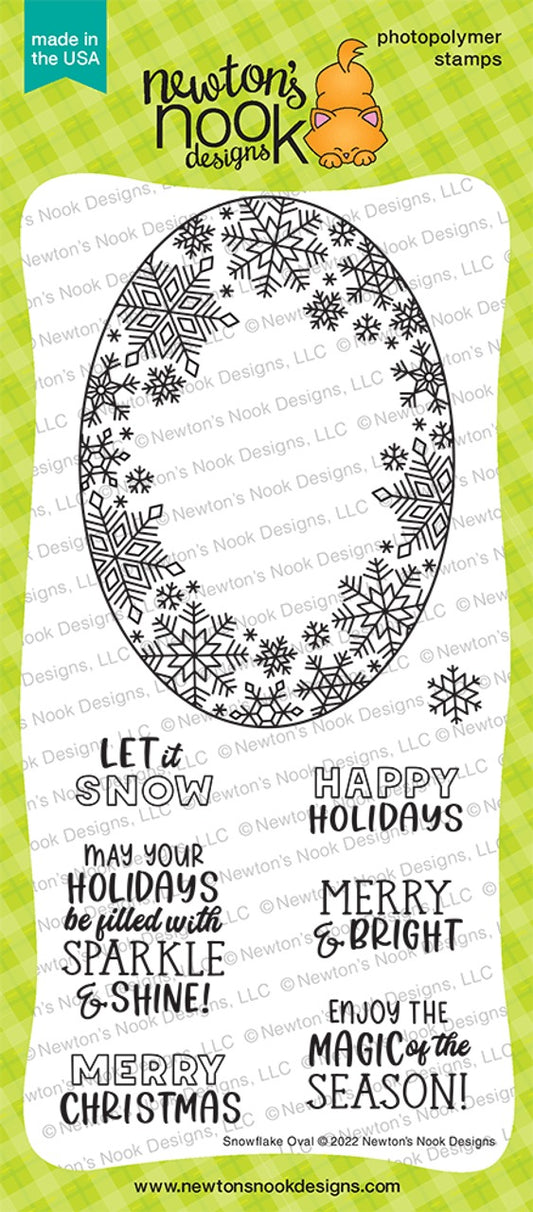 Snowflake Oval Stamp Set