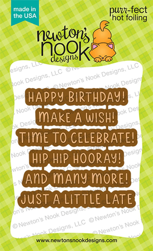 Birthday Greetings Hot Foil Plates