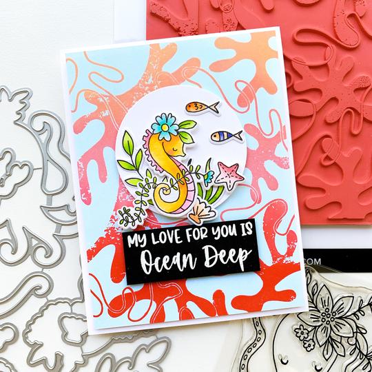 Coral Garden Background Stamp Set