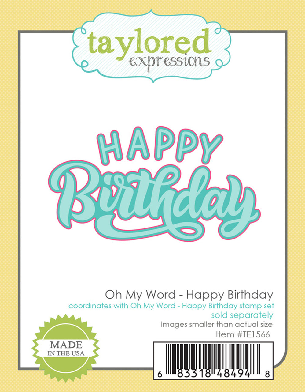 Oh My Word - Happy Birthday Dies