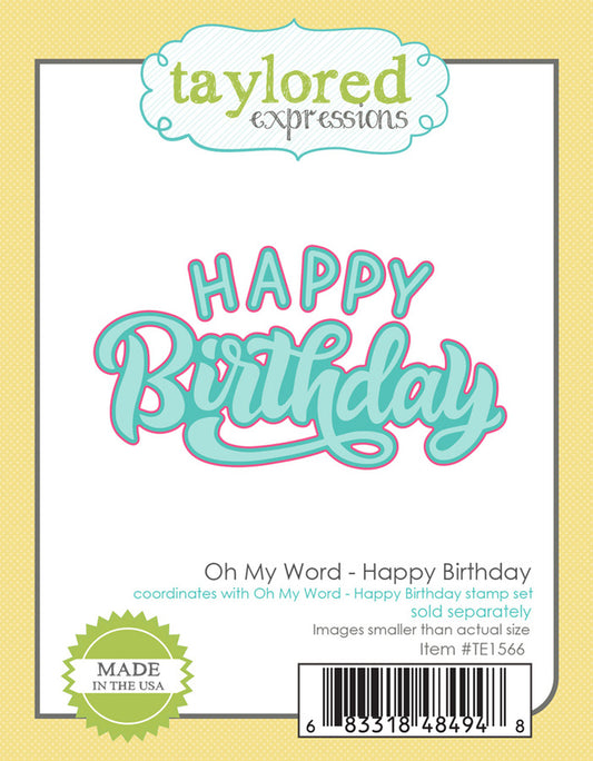 Oh My Word - Happy Birthday Dies