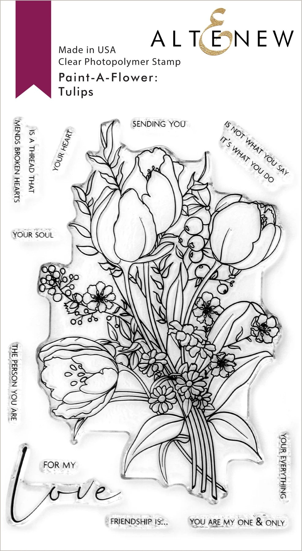 Paint-A-Flower: Tulips Outline Stamp Set
