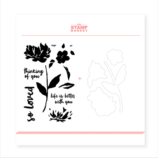 Painted Peony Stamp & Die Bundle