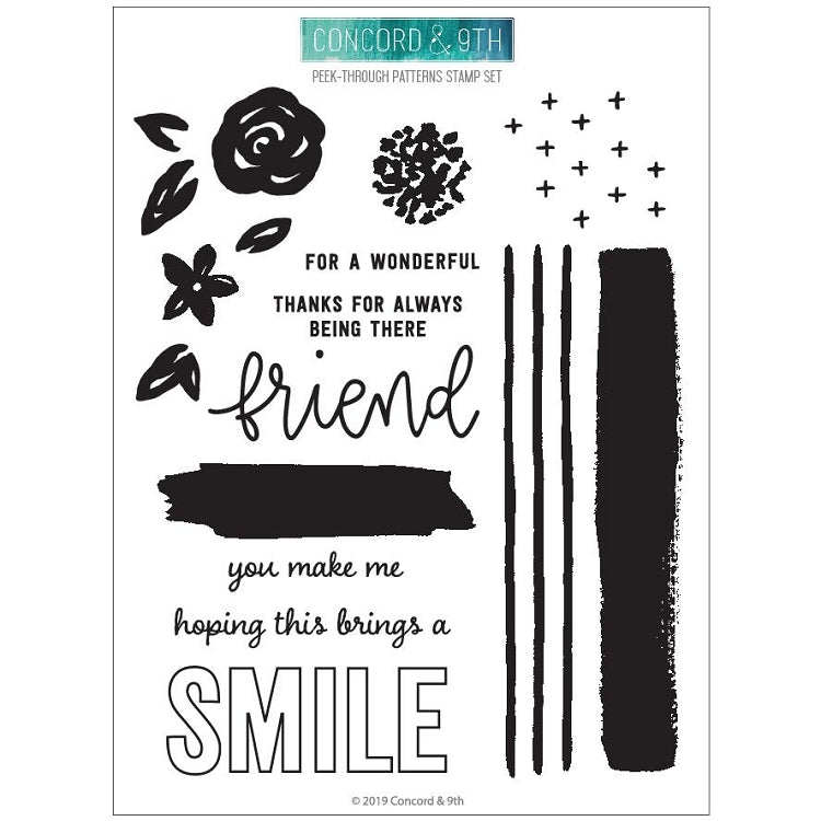 Peek-Through Patterns Stamp Set