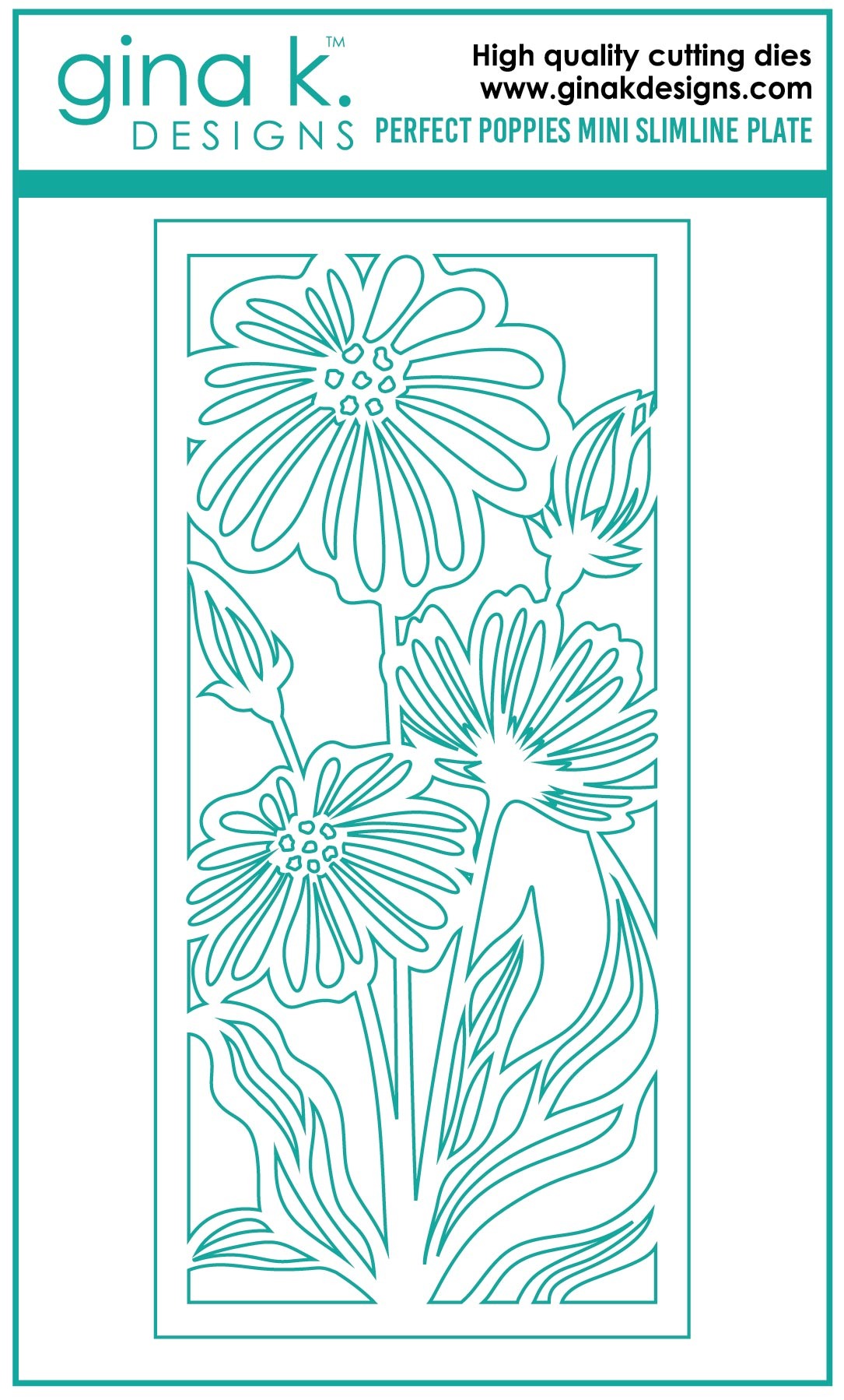 Perfect Poppies Mini Slimline Plate