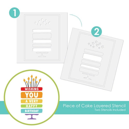 Piece of Cake Layering Stencil