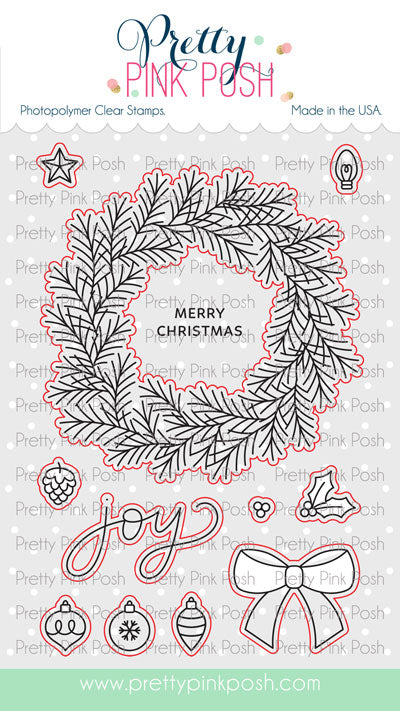 Pine Wreath Stamp Set