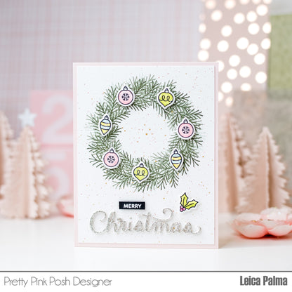 Pine Wreath Stamp Set