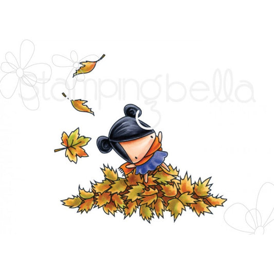 The Littles Playing In The Leaves Stamp Set