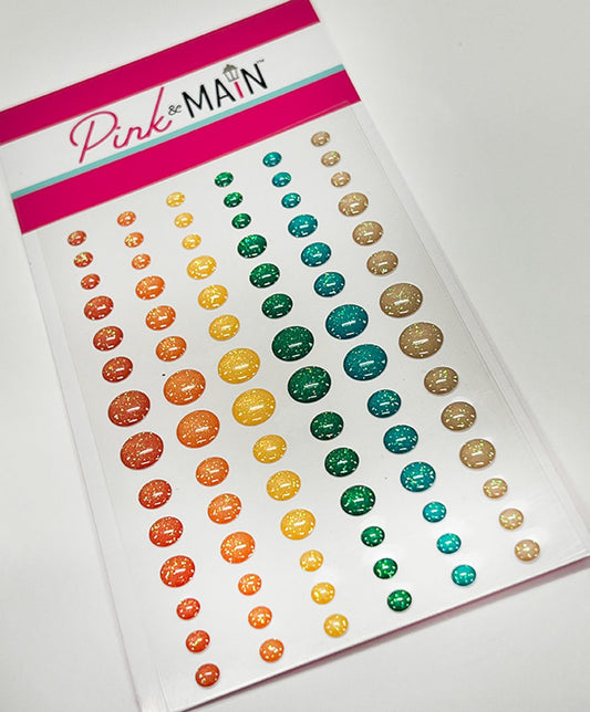 Floral Pumpkin Glitter Enamel Dots