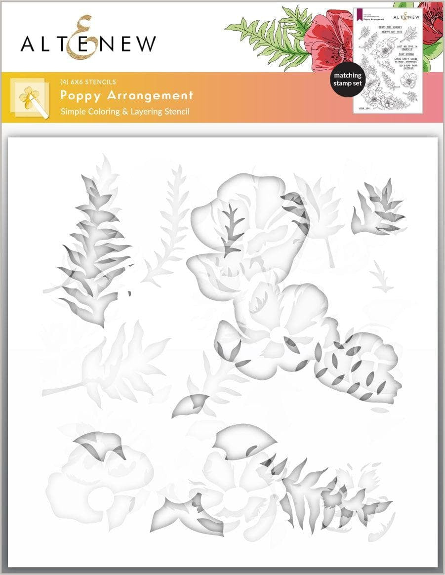 Poppy Arrangement Stencil Set