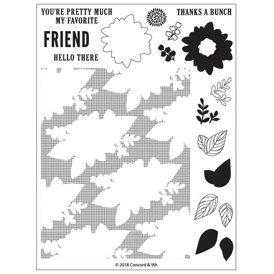 Posie Fill-In Stamp Set