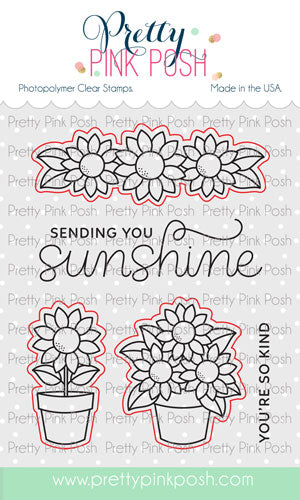 Potted Sunflowers Stamp Set