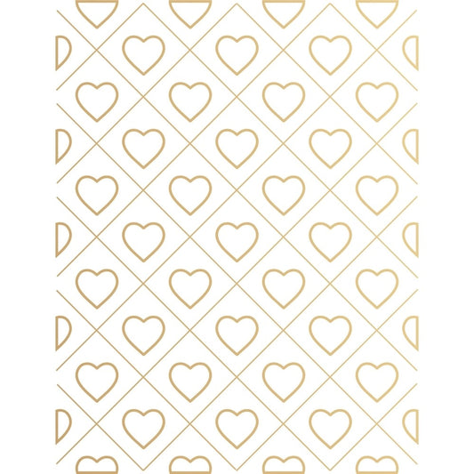 Criss Cross Heart Hot Foil Plate