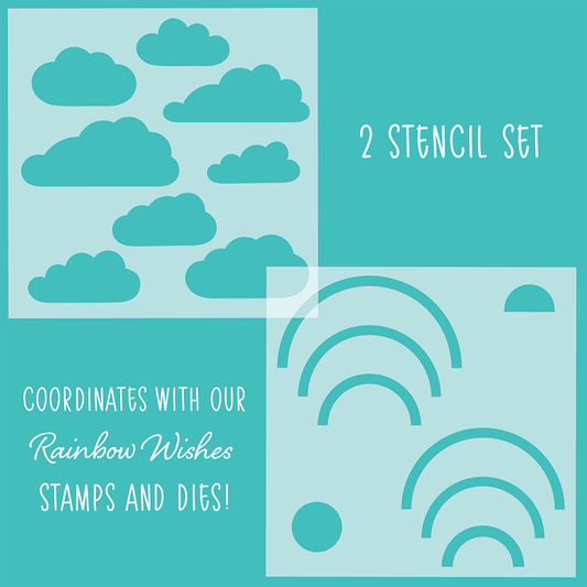 Rainbow Wishes Stencil Set