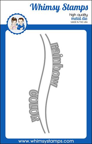 Rainbow Words Border Dies