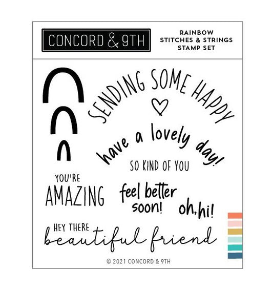 Rainbow Sayings Stamp Set
