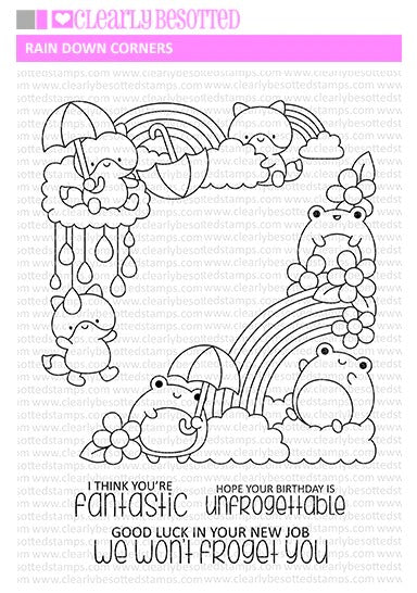 Rain Down Corners Stamp Set