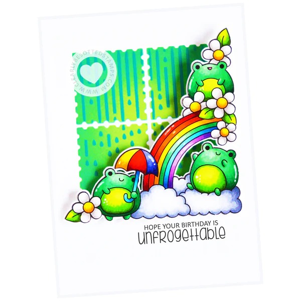 Rain Down Corners Stamp Set