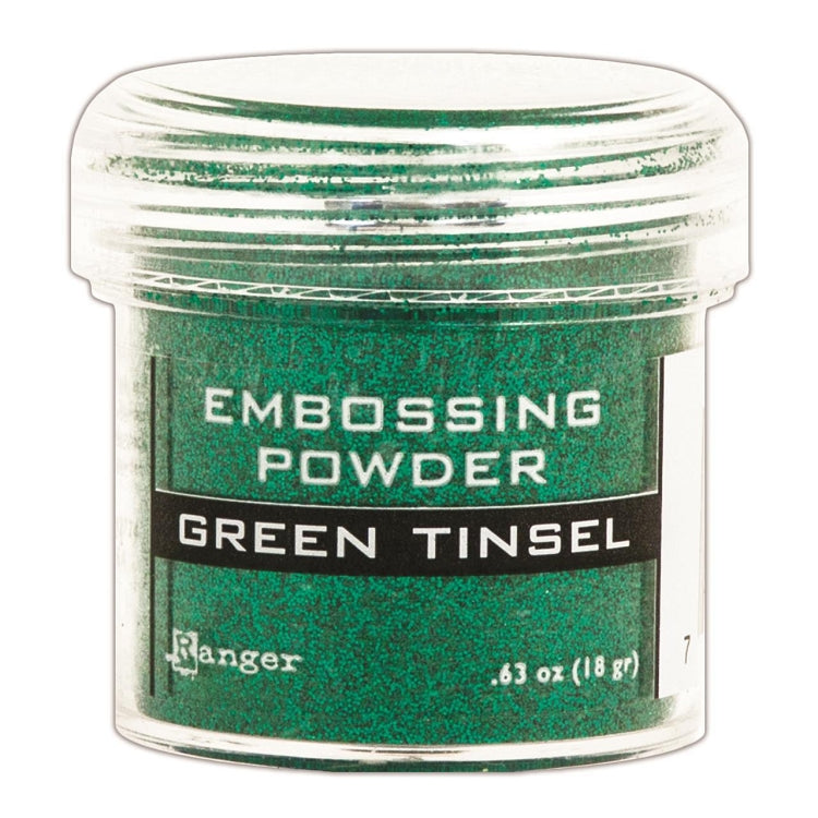 Embossing Powder Green Tinsel