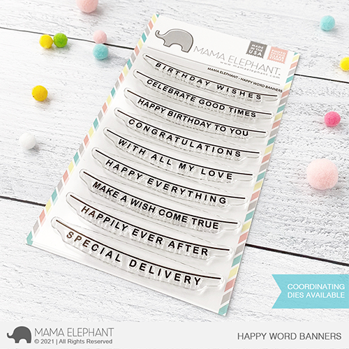 Happy Word Banners Stamp Set
