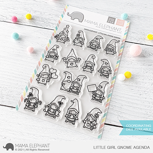 Little Girl Gnome Agenda Stamp Set