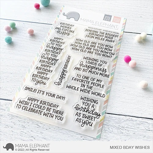Mixed Bday Wishes Stamp Set