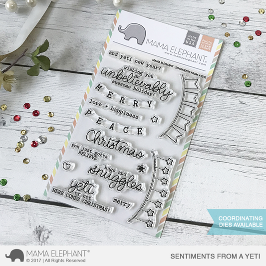 Sentiments From A Yeti Stamp Set